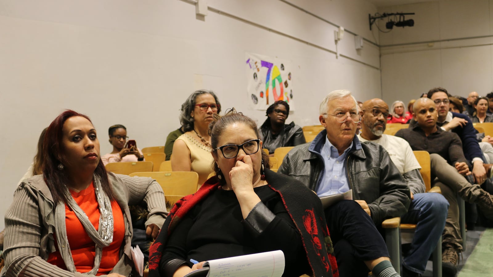 A community meeting in Harlem in February