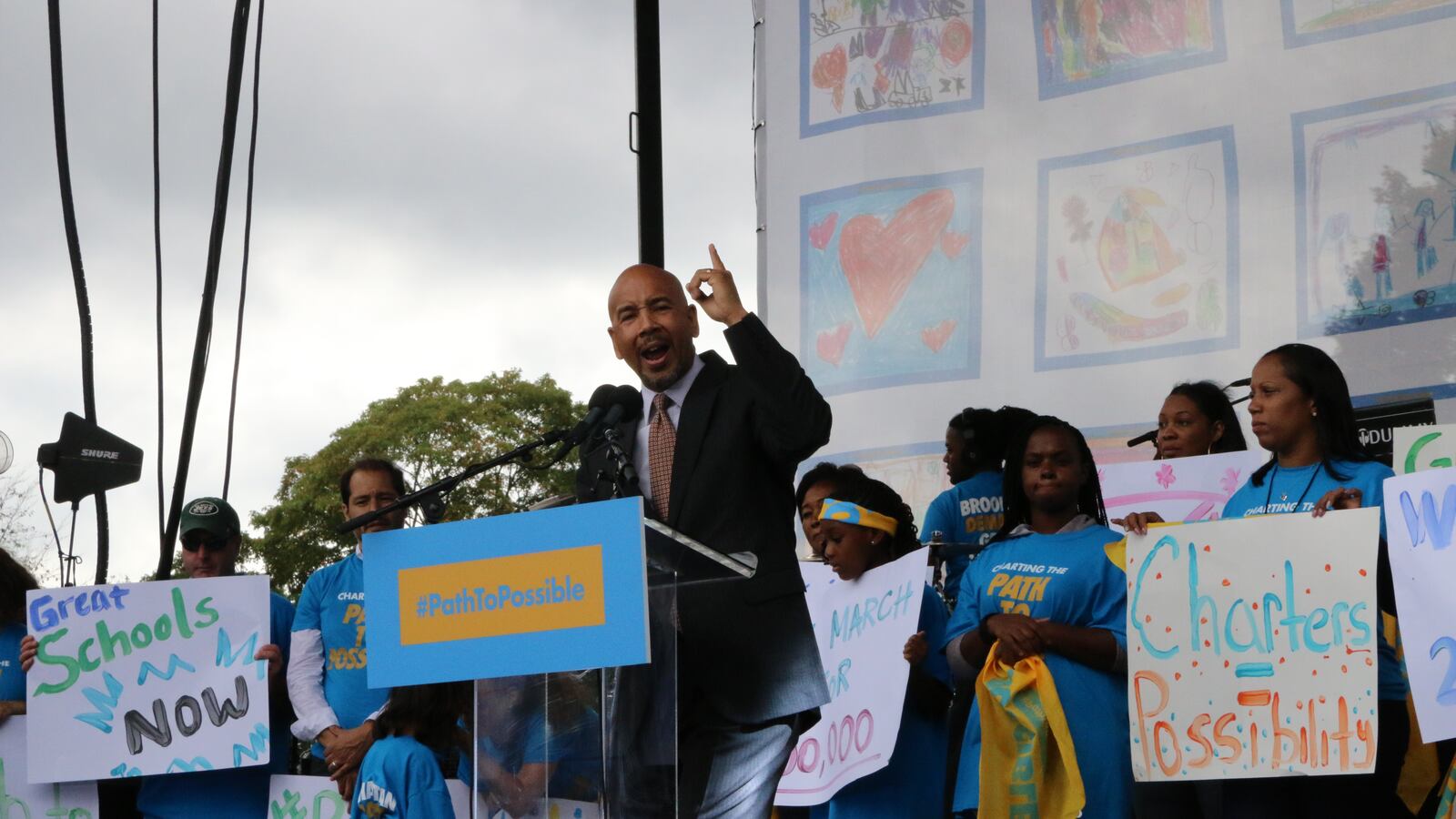 25,000 parents and students showed up at a charter school rally hosted by Families for Excellent Schools (September, 28 2016)