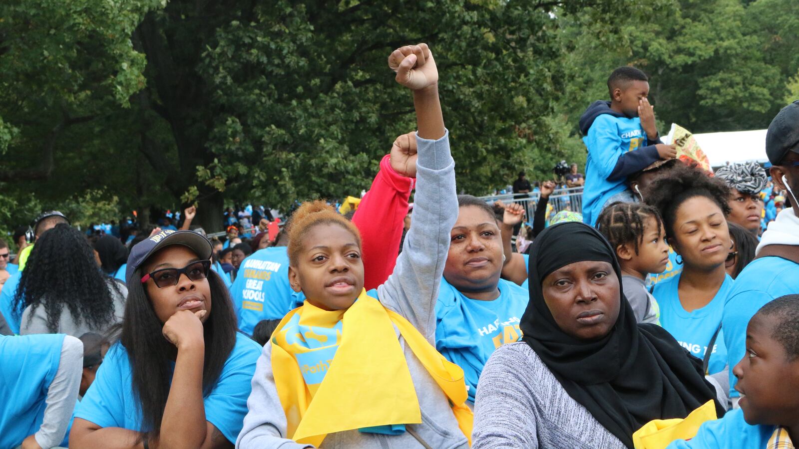 Thousands of parents and students attended a charter school rally hosted by Families for Excellent Schools in September 2016