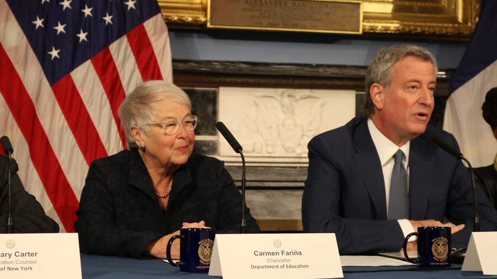 Mayor Bill de Blasio announced Carmen Fariña's retirement.