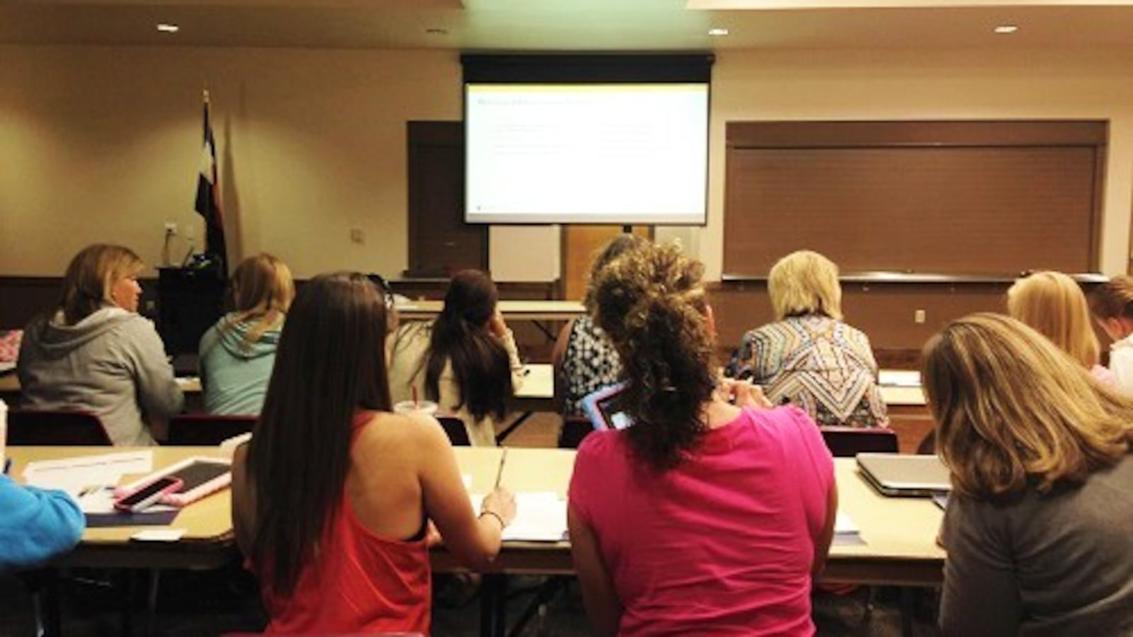 Teacher at a professional development session.