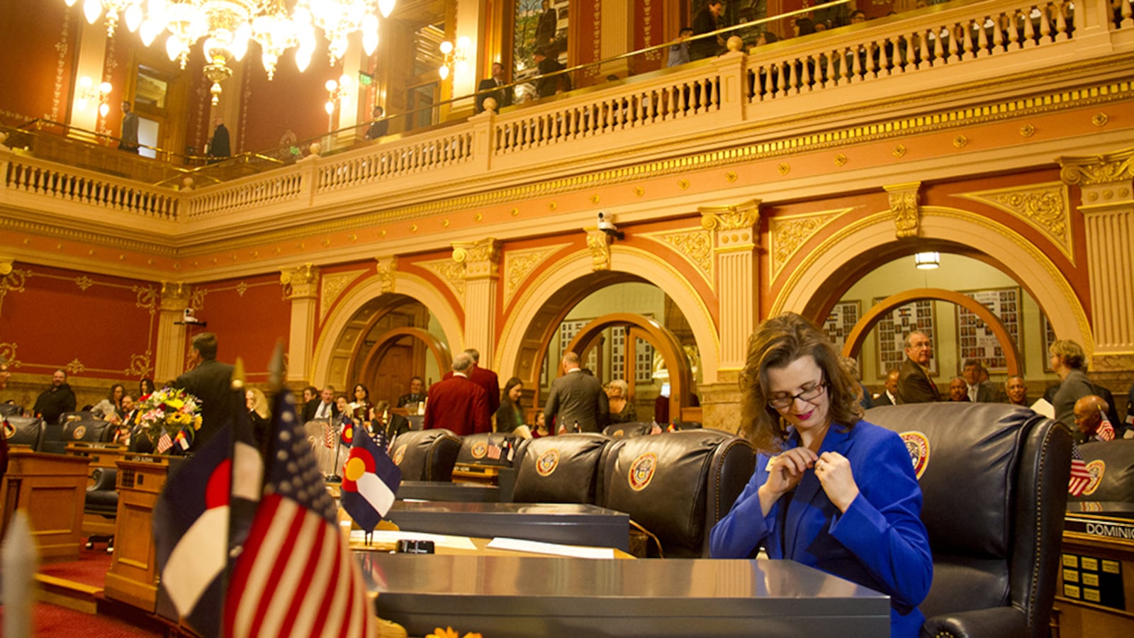 State Sen. Rachel Zezninger, an Arvada Democrat, on the first day of the legislative session.