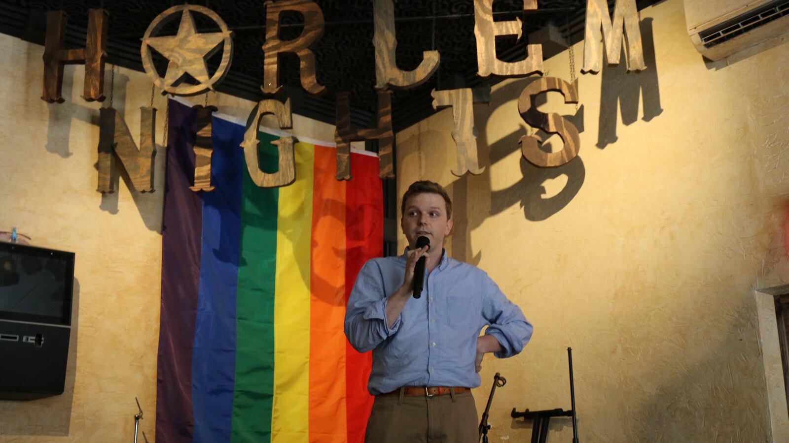 Tomasz "Tomek" Krzyzostaniak sharing his story