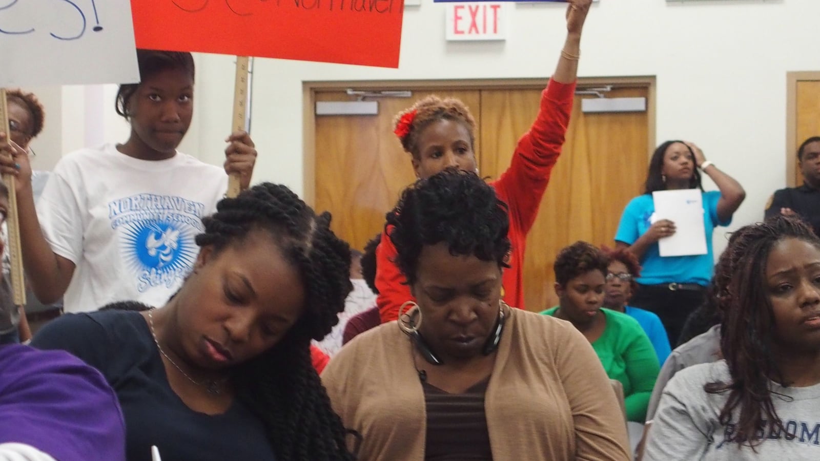 Students protest a plan to close some schools and transfer students from others within Shelby County Schools.