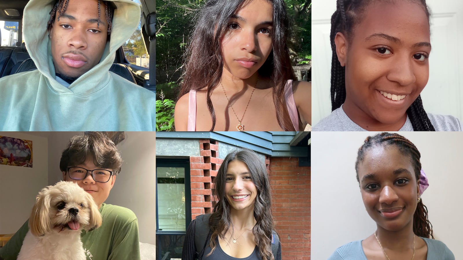 A collage of six portraits of high school students.