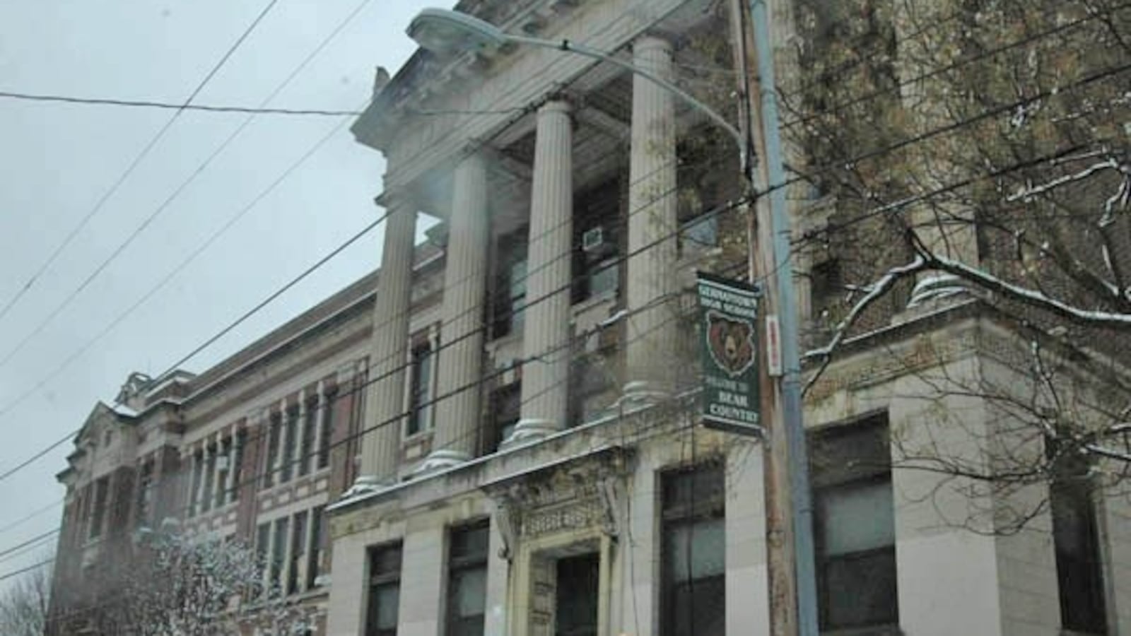 Exterior of Germantown high school.