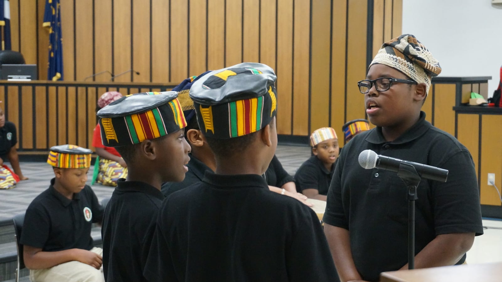Students from Ignite Achievement Academy performed for the Indianapolis Public Schools Board at a meeting November 16, 2017.