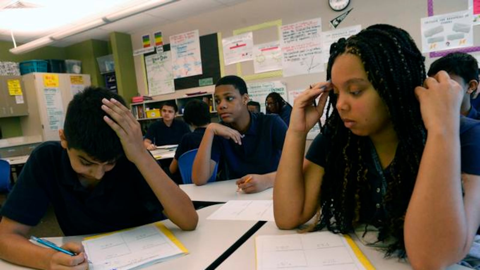 Students at Aurora's Boston K-8 school in spring 2015. (Photo by Helen H. Richardson/The Denver Post).