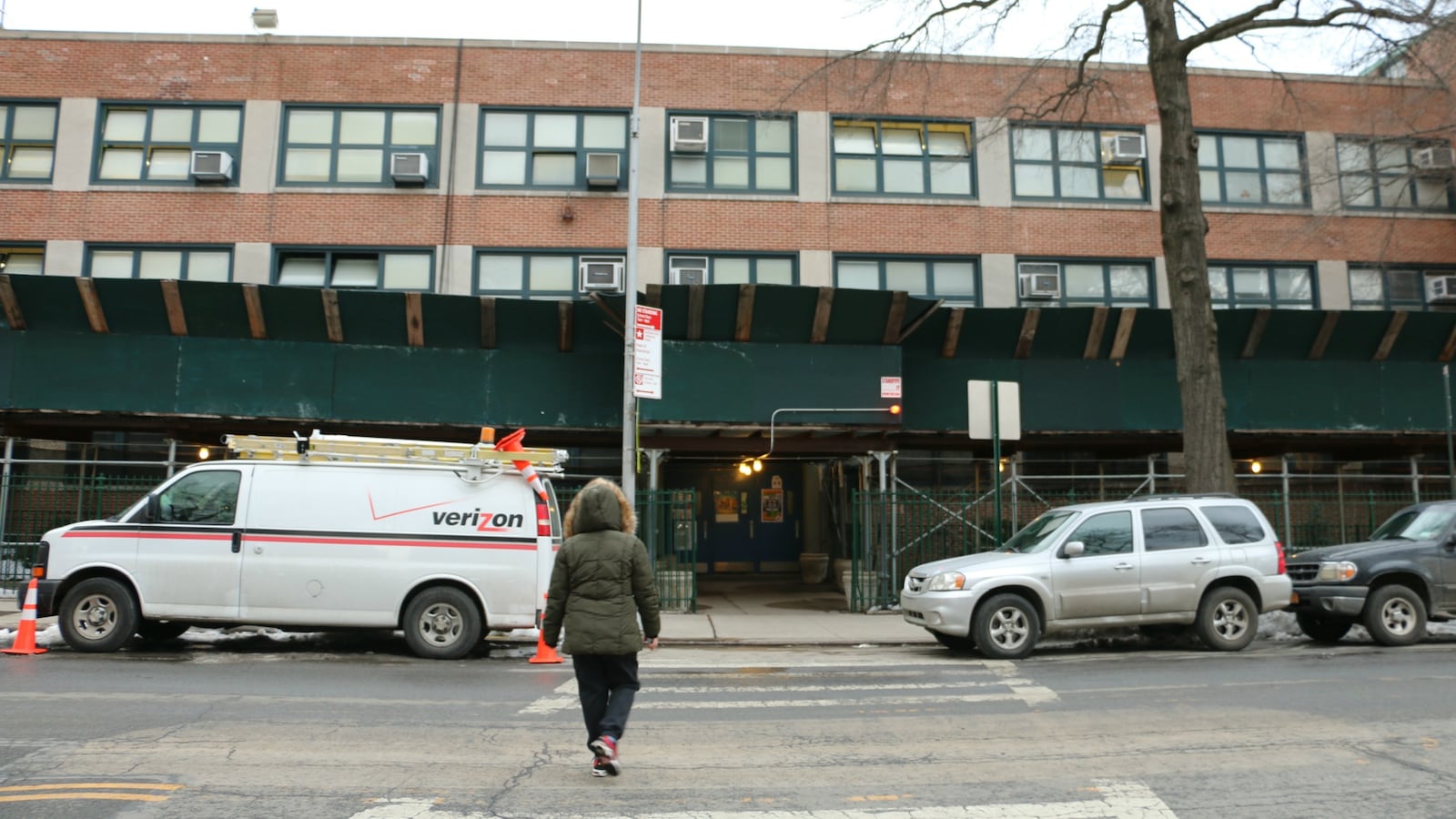 Satellite West Middle School shares a building with P.S. 307 in Vinegar Hill, Brooklyn. The middle school is set to move into a new high-rise in nearby Dumbo this fall.