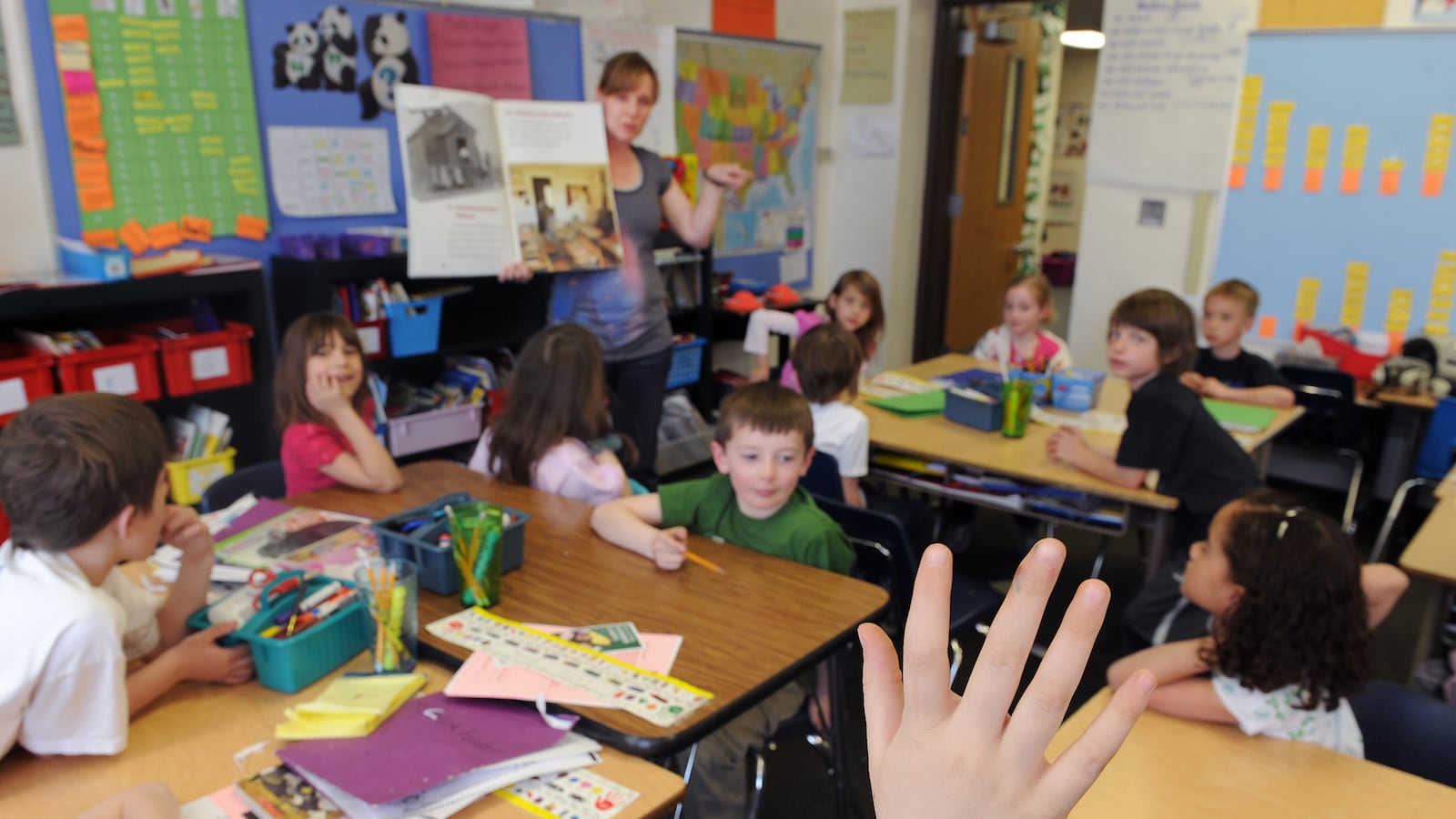 A teacher at Teller Elementary in 2012.