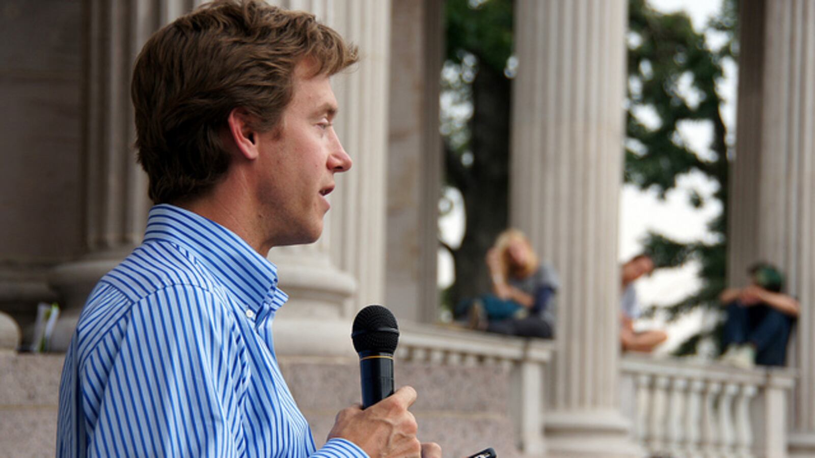 Sen. Mike Johnston speaks at a 2012 event.