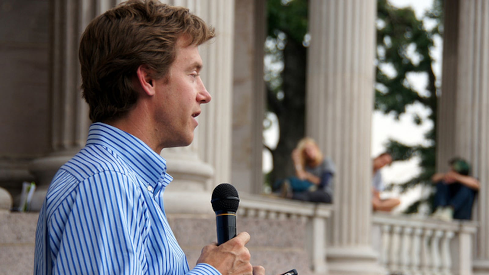 Sen. Mike Johnston speaks at a 2012 event.