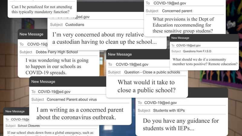 An overwhelming number of emails asking questions about school procedures surrounding the coronavirus.