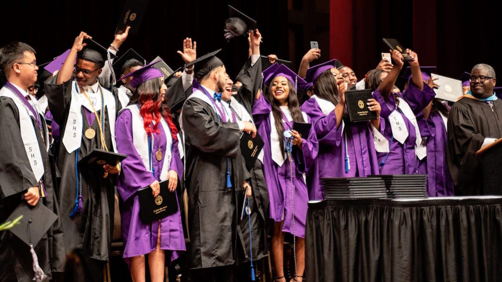 Southwind High School's Class of 2019 celebrates its graduation in May in Memphis. The Shelby County school finished with a 2019 graduation rate of more than 85%.