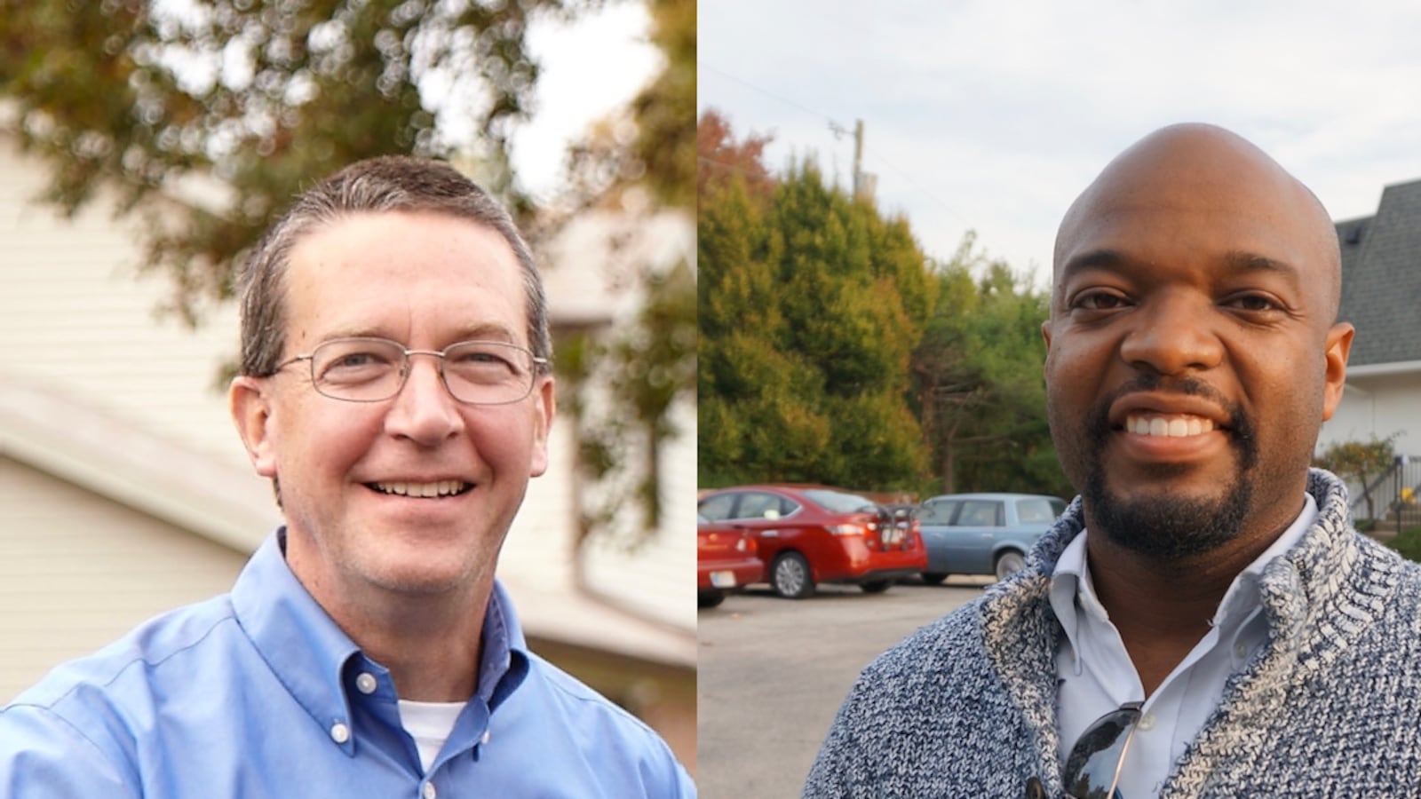 John Fencl (left) and Deitric Hall (right) are running for Washington Township School Board.