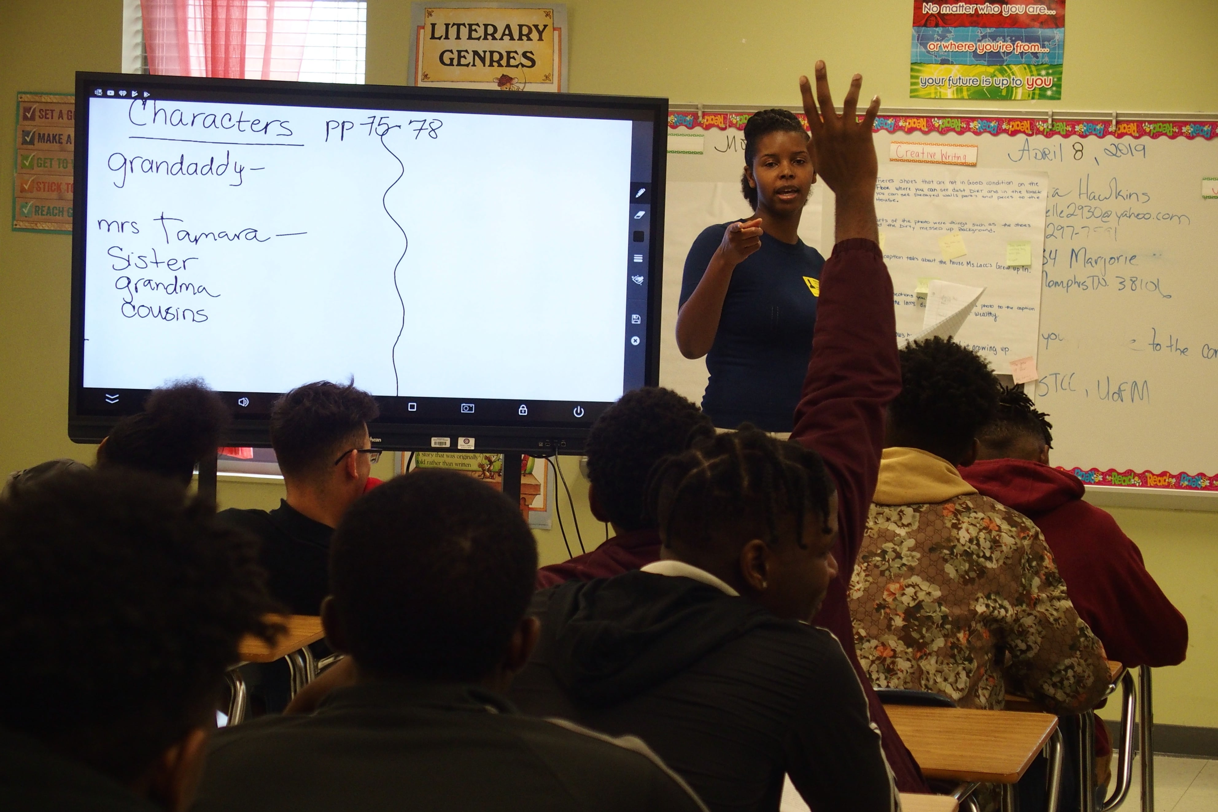 A classroom at G.W. Carver College and Career Academy in Memphis in 2019.