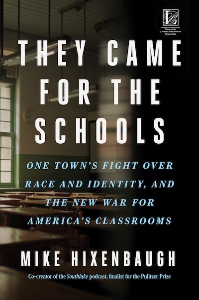 A book cover that has text on it with a dark background. The title of the book reads "They Came for the School".