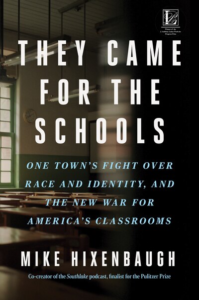 A book cover that has text on it with a dark background. The title of the book reads "They Came for the School".