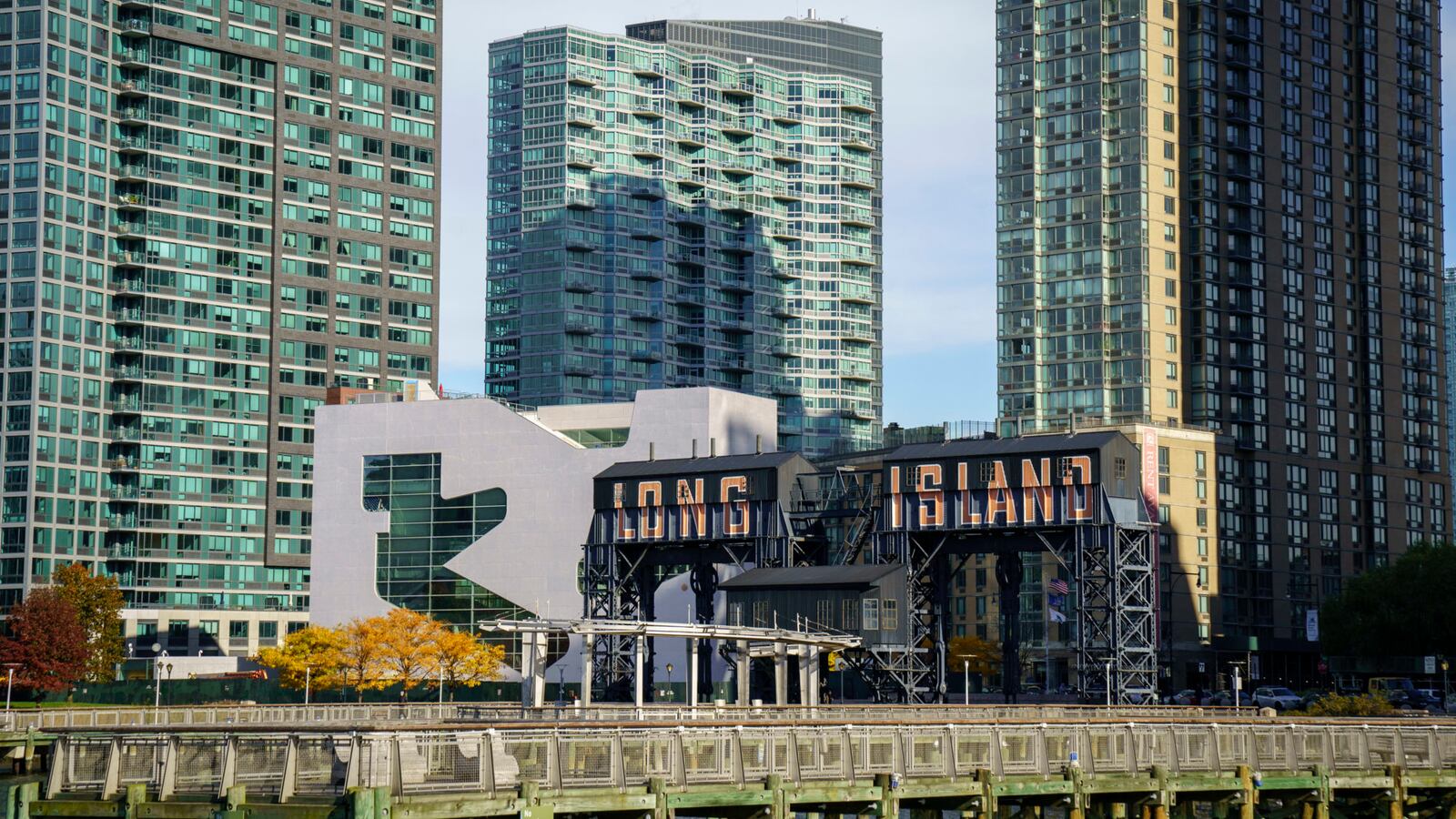 The waterfront in the Long Island City neighborhood of New York City. Amazon has announced that it has chosen Arlington, Virginia and Long Island City as the two new locations that will serve as additional headquarters for the company. (Photo by Drew Angerer/Getty Images)