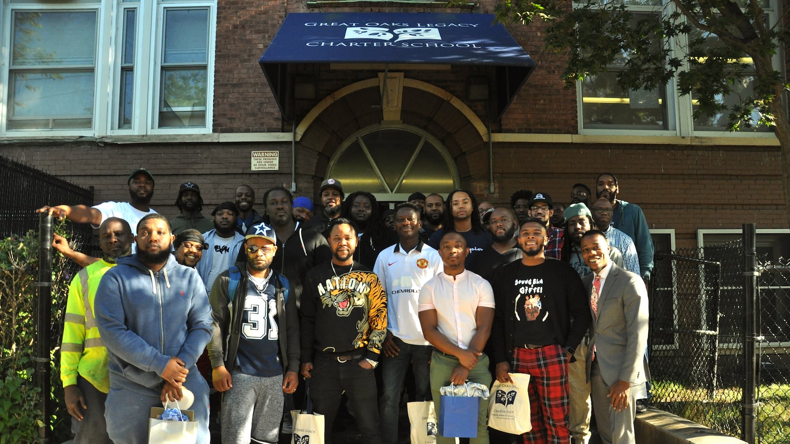 A group of fathers and educators gathered at Great Oaks Legacy Middle School to discuss fatherhood on Tuesday morning.