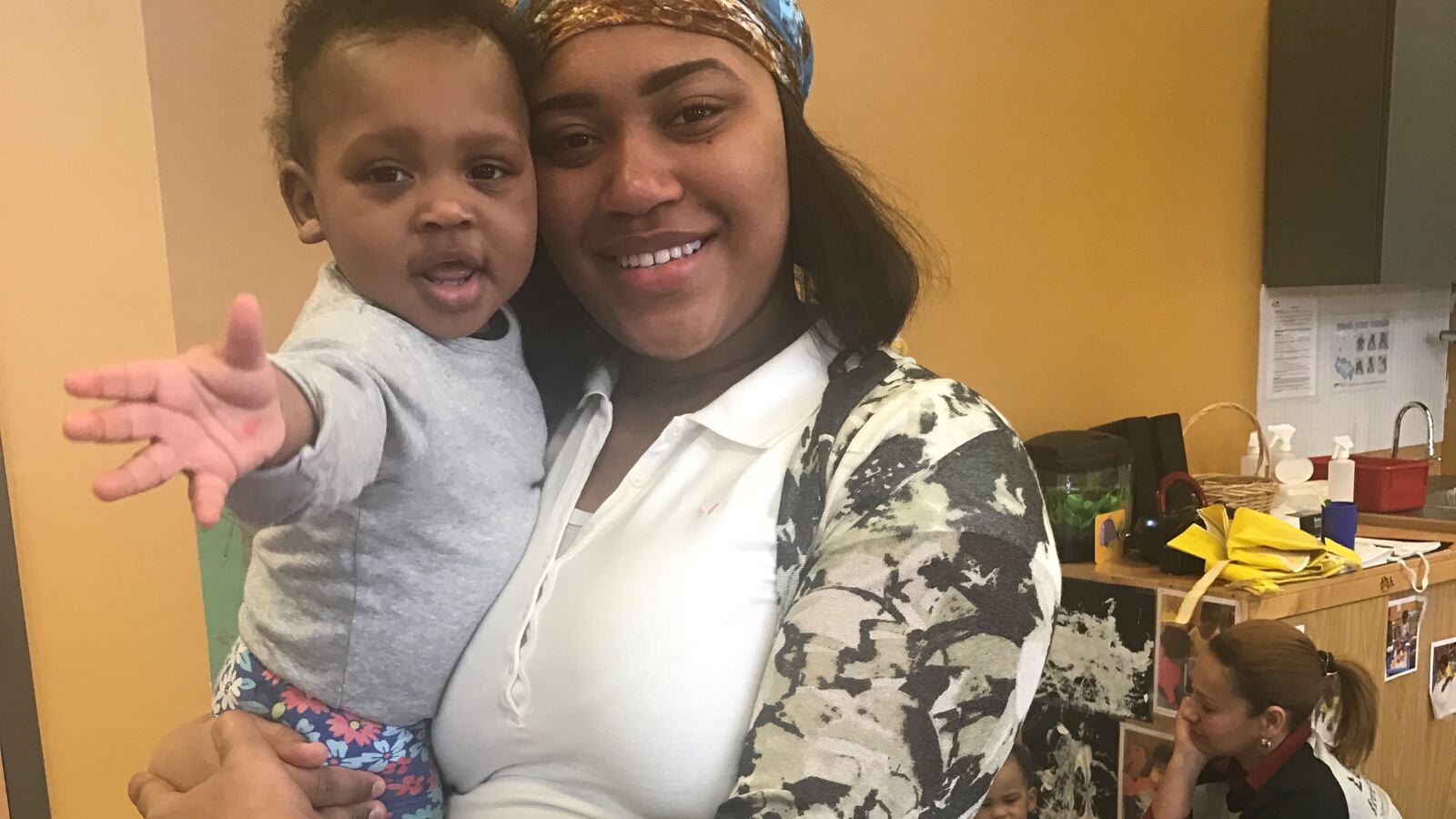 Jainellah and Avery at a LYFE center in the Bronx.