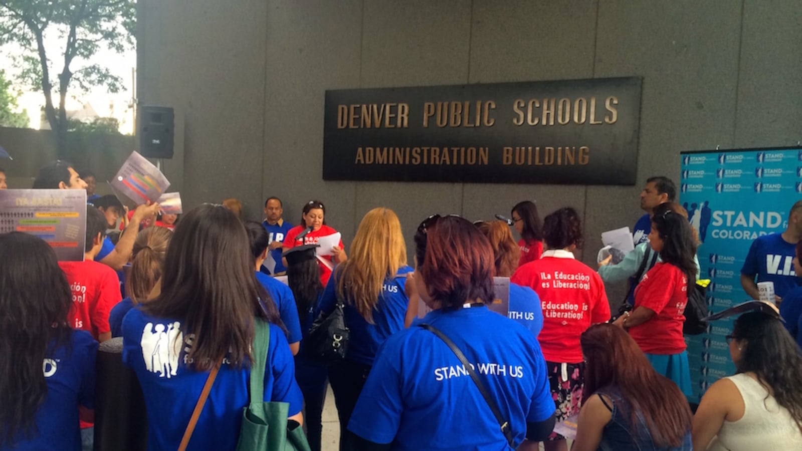 Parents from southwest Denver rallied outside a school board meeting last spring to demand better schools. Many of those same parents are expected to meet with school board member Rosemary Rodriguez tonight.