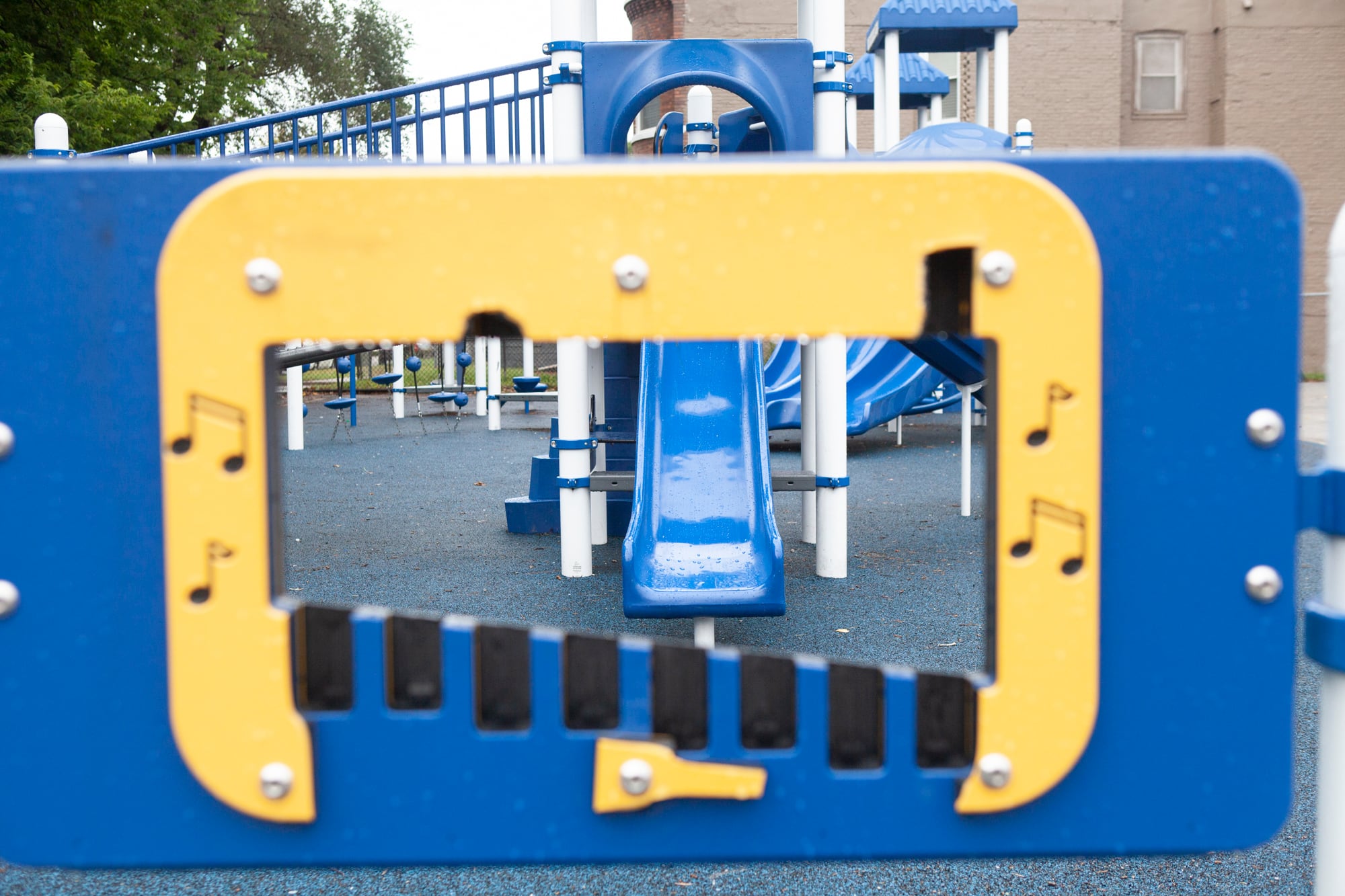 An empty playground at ML King JR Academy.