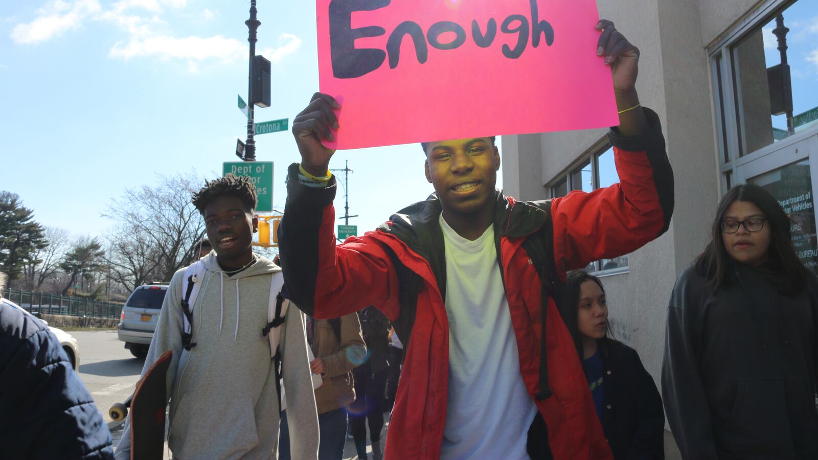 Rafael Perez, a student in New York City, walked out during a March protest against gun violence.