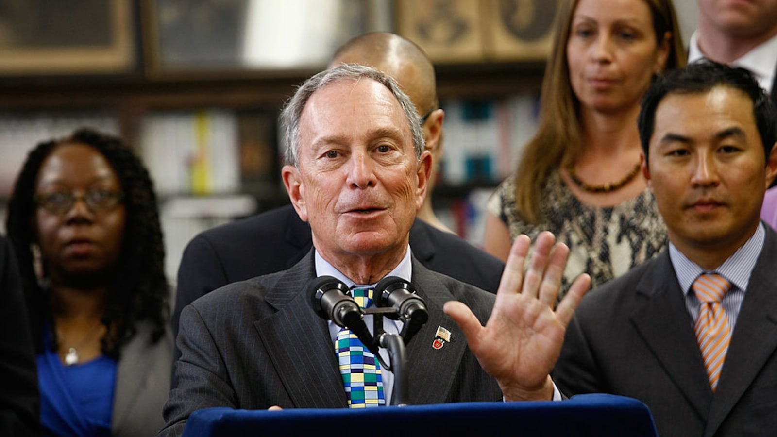 New York City Mayor Michael Bloomberg announces the city would open 54 new schools next fall at a press conference in April 2012. Bloomberg addressed the media at the Washington Irving High School, the future site of the Academy of Software Engineering, a new 9-12 school.