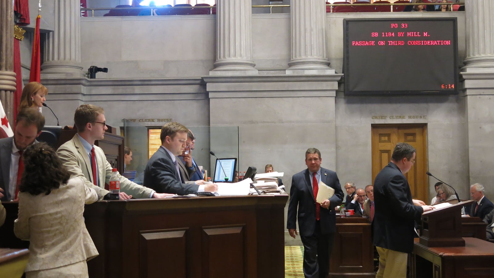 House Speaker Beth Harwell leads the penultimate floor session Monday of the 109th Tennessee General Assembly.