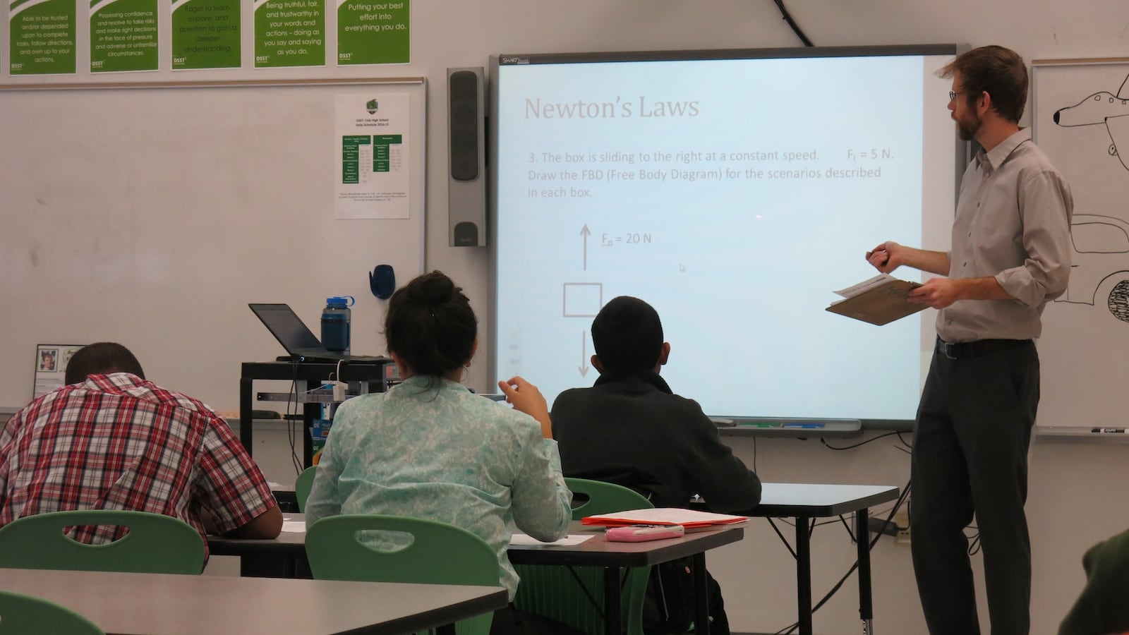 A teacher at DSST: Cole. The charter network has made teacher fulfillment a strategic priority this year, partly in an effort to retain more teachers.