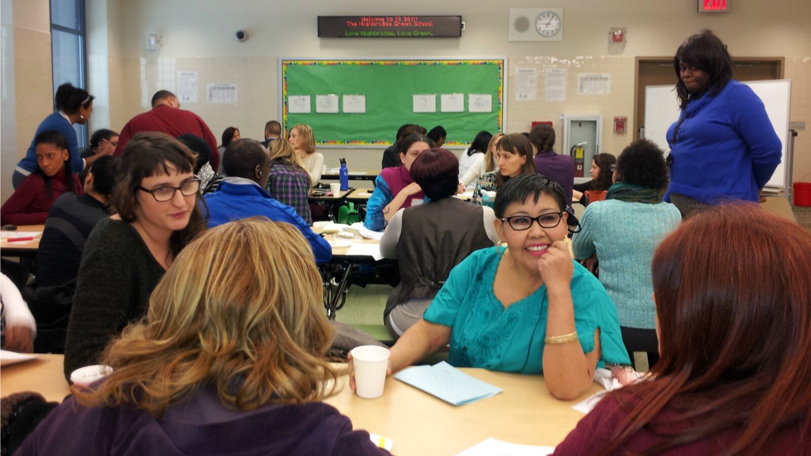A South Bronx parent advocacy group helped start a mentor-training program in the Bronx's District 9. Esperanza Vazquez, center, a member of the parent group, led one training session about how educators can collaborate with parents.