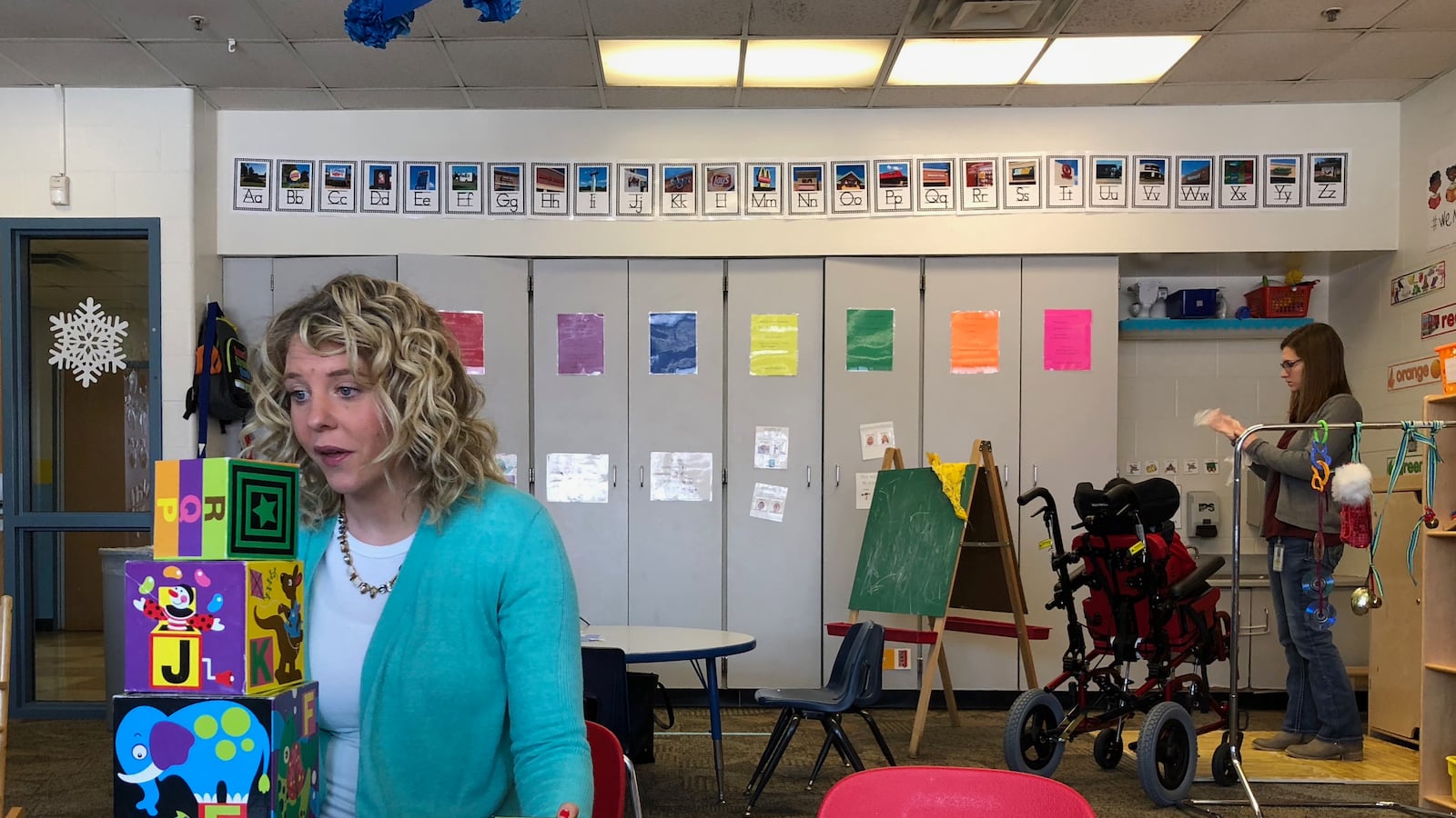 Cate King, a preschool teacher in a developmental classroom at School 48 for children with disabilities, has been with Indianapolis Public Schools for three years.
