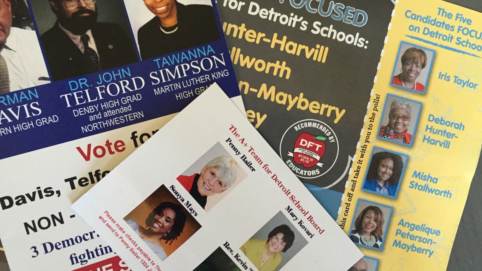 There are 63 candidates angling for seven seats on the new Detroit school board
