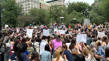 Hundreds of NYC high school students walk out to protest Trump threats to democracy