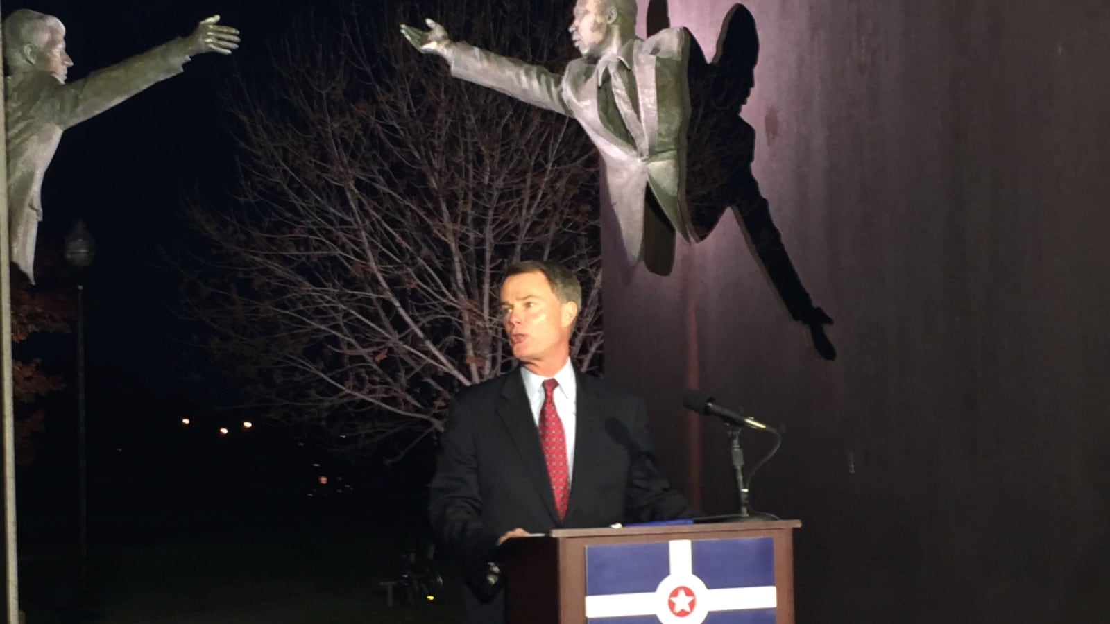 Democrat Joe Hogsett announced a run for mayor last month at the Landmark for Peace monument in King Park.