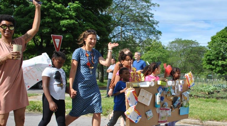 This Detroit teacher helped her students make a movie about trash. It’s part of how they learn.