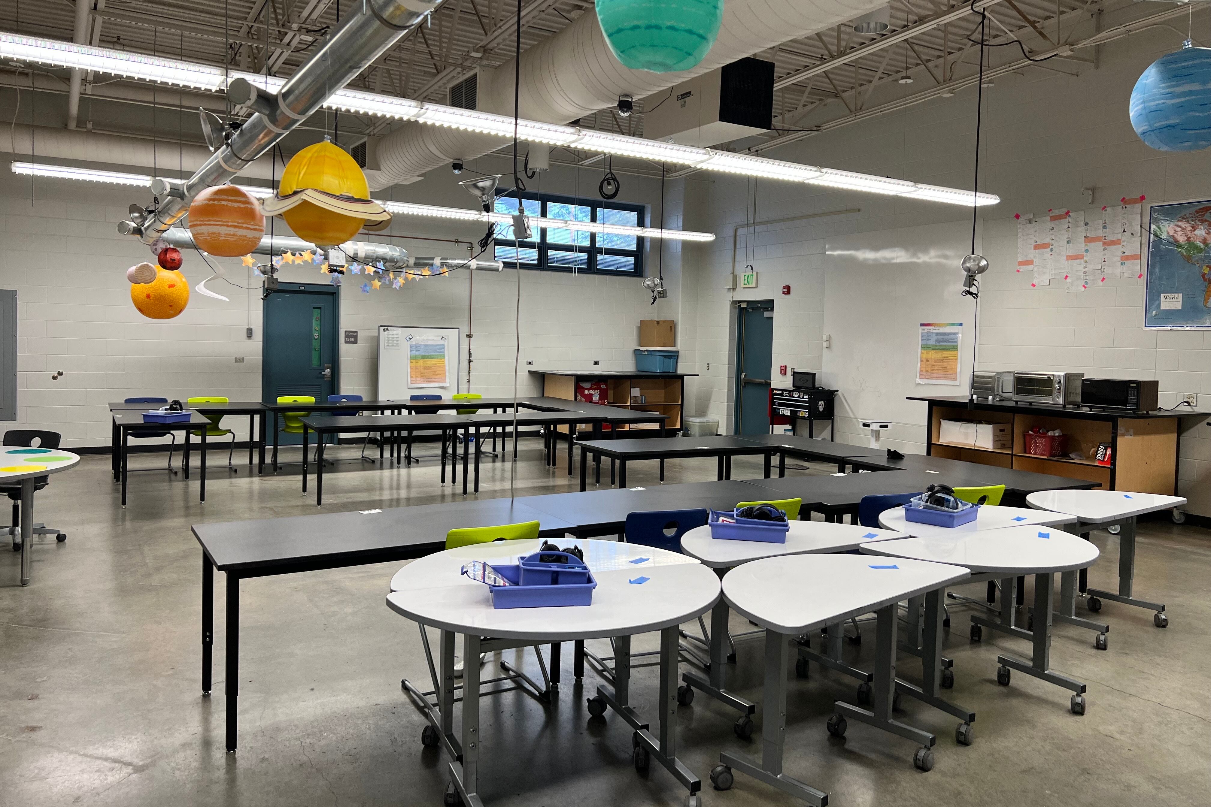 A science classroom.