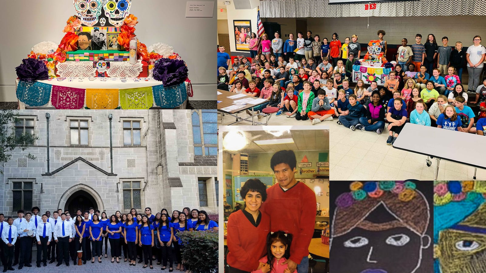 A collage of images for a collection of essays on Hispanic Heritage Month.