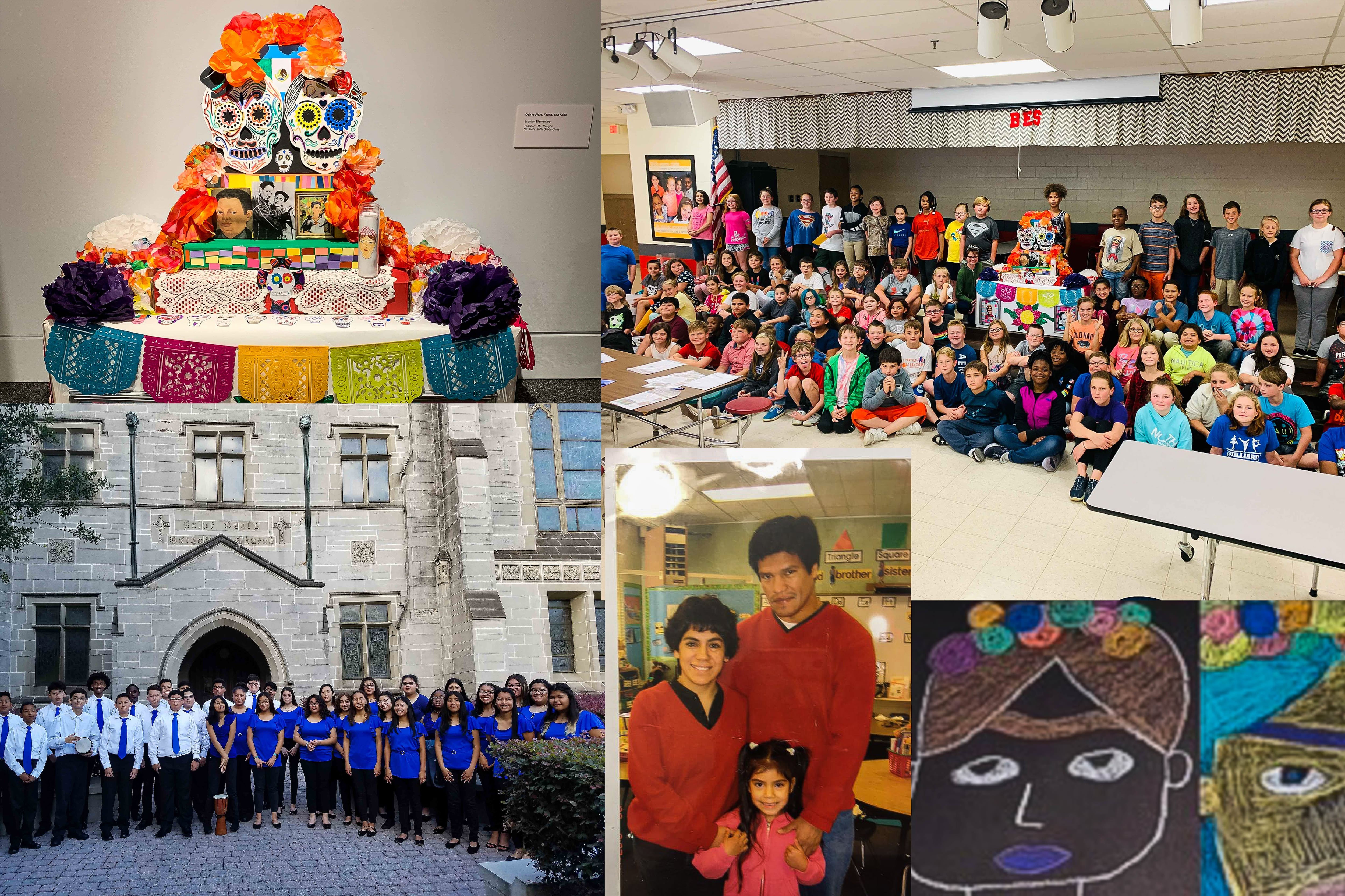 A collage of images for a collection of essays on Hispanic Heritage Month.