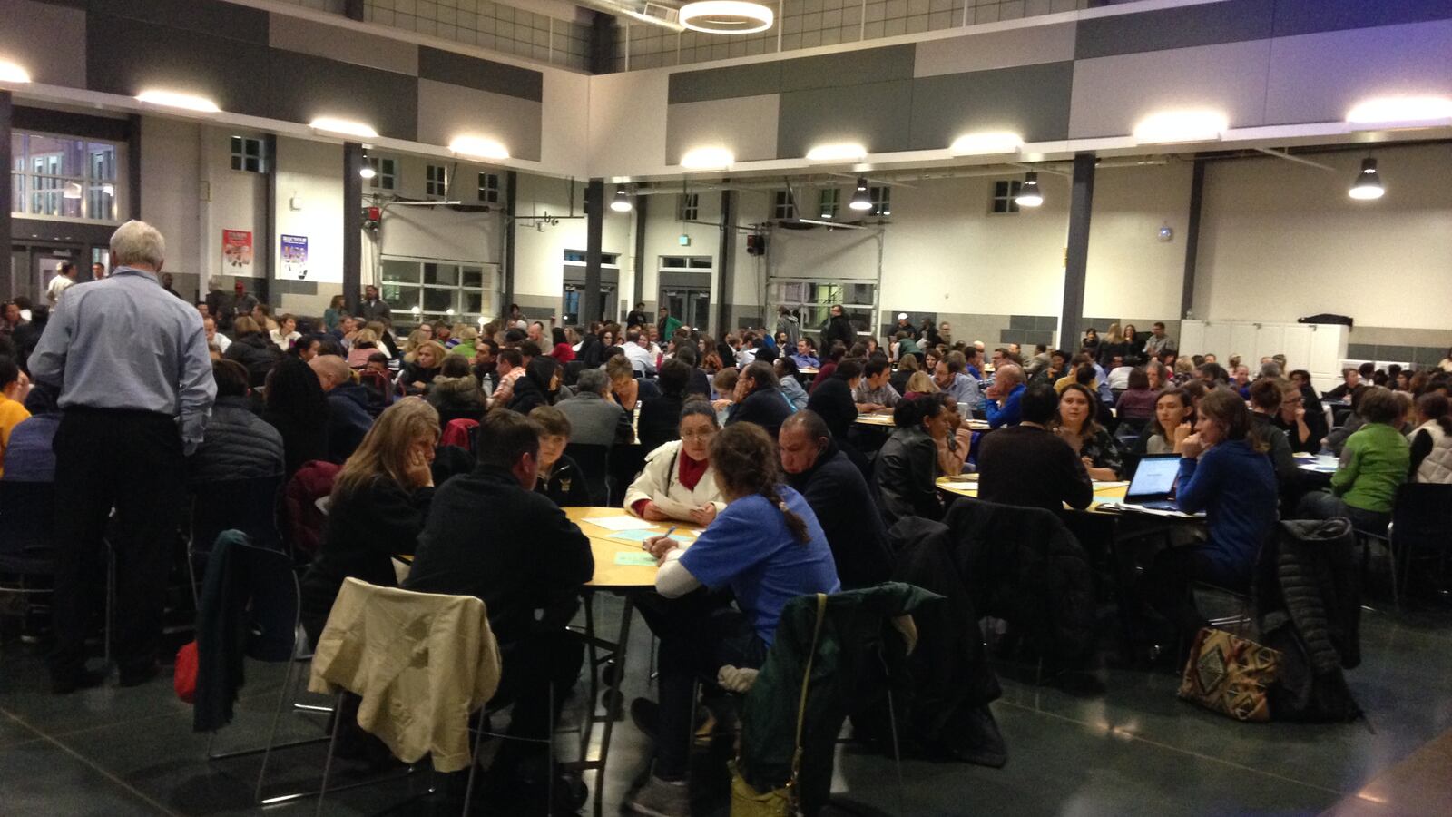 Nearly 300 people packed into Northfield High Monday night.
