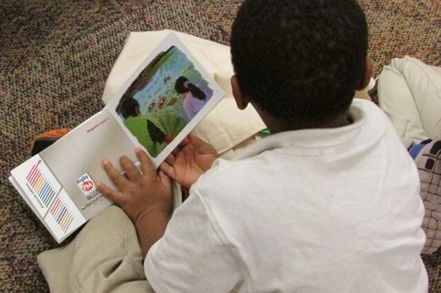 A preschooler in the Reggio program at IPS School 60.