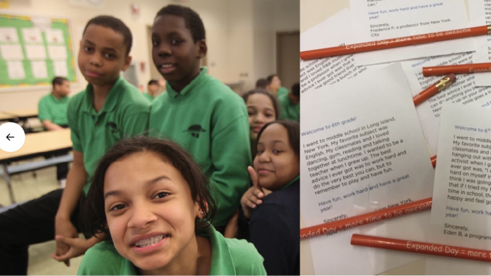 Hundreds of letters made their way to sixth graders last year.