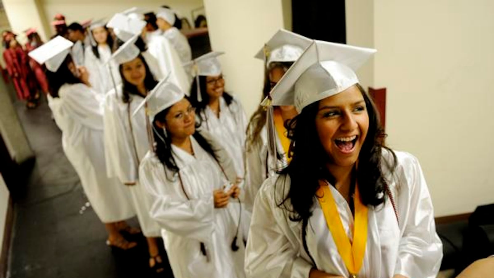 Graduates of DPS's Bruce Randolph School in 2010 (John Lebya, The Denver Post).
