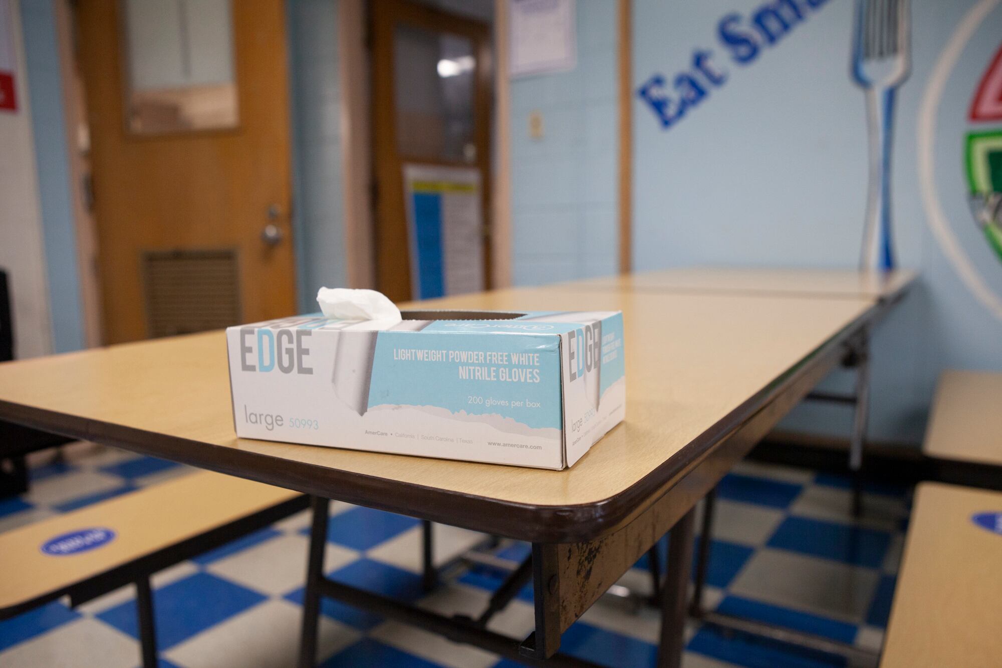 A box of nitrile gloves.