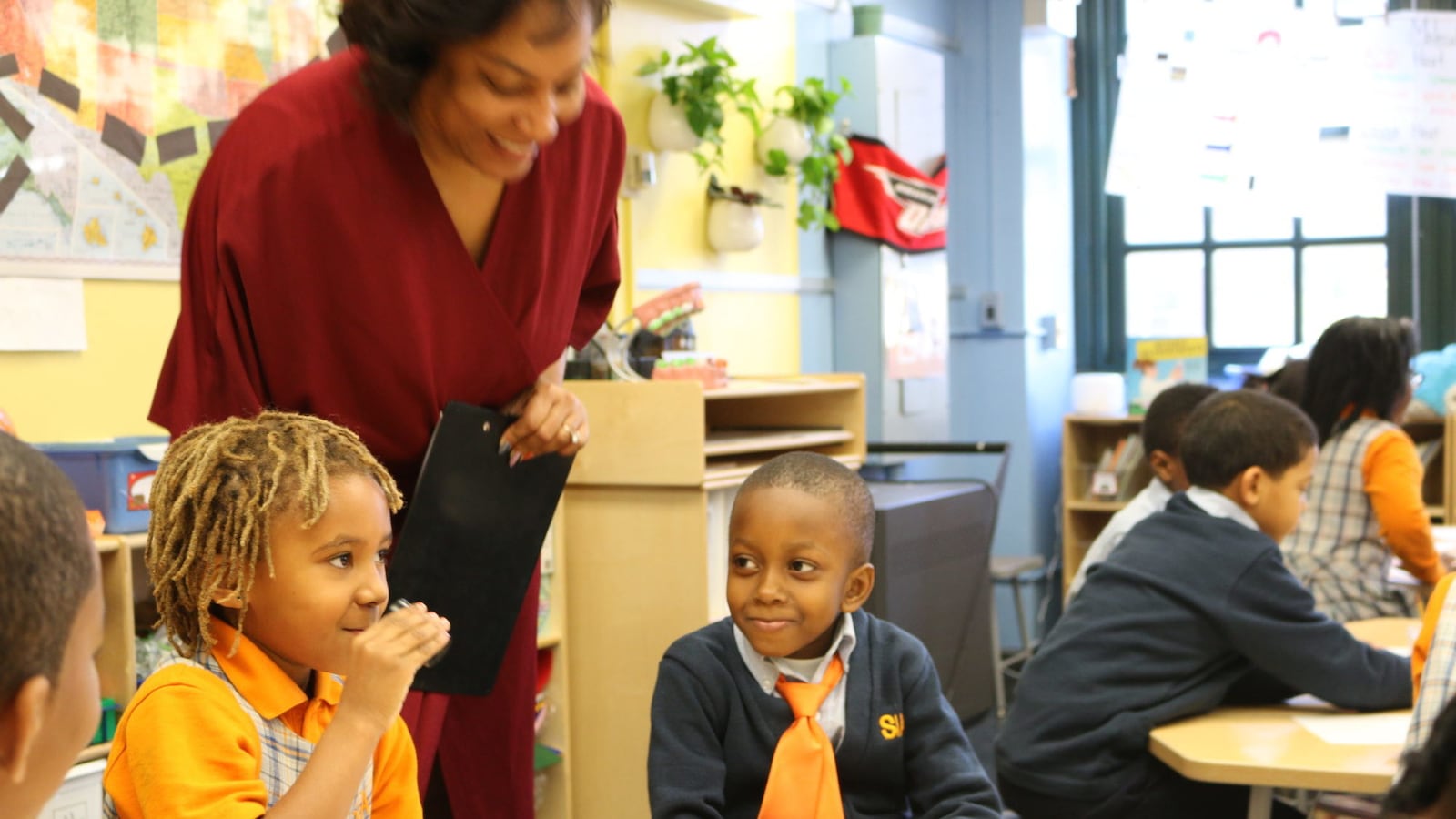 Students participate in science class at Success Academy Harlem 1.