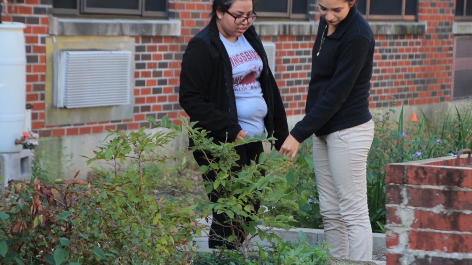 Students mill outside of Kingsbury High School in this 2016 photo. Kingsbury serves a significant number of immigrant students in Memphis, and many participated Thursday in nationwide protests to highlight what “A Day Without Immigrants" is like.