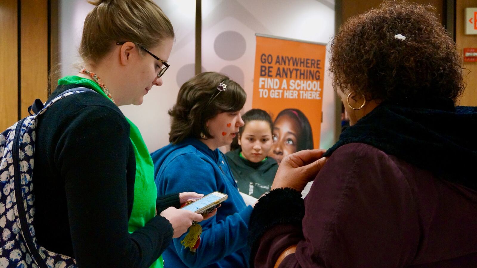 Angela Cordova, center, was initially opposed to the overhaul of School 67. But her views changed after she learned more about the proposal.