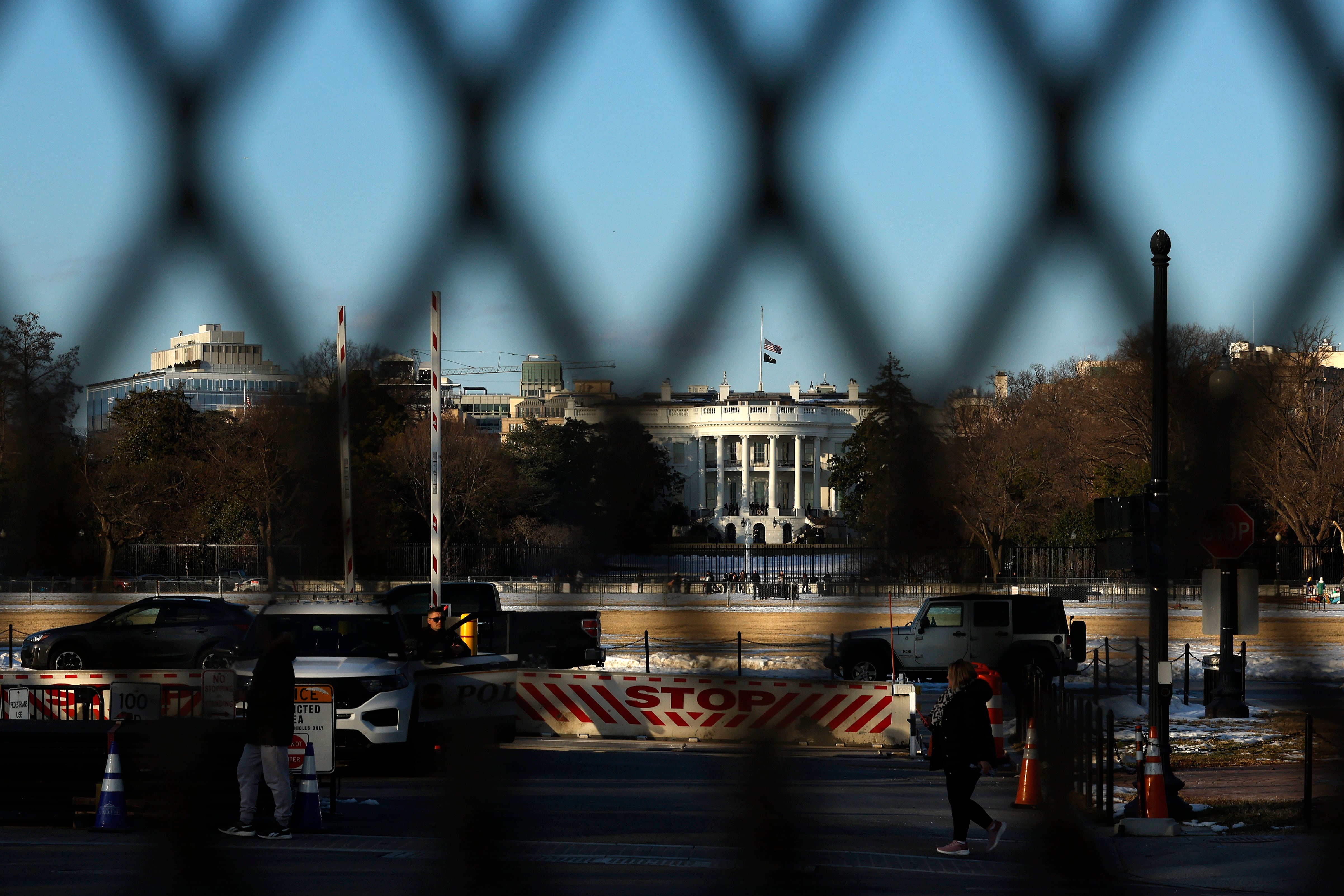 Security Fencing Erected Around The White House