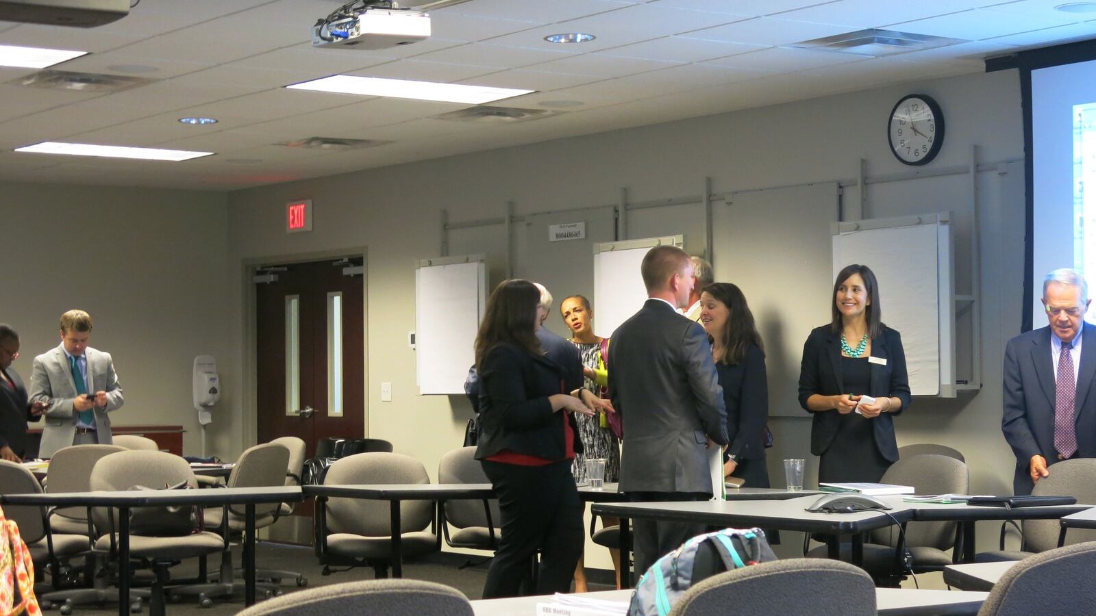 State Board of Education members talk during a meeting on Tuesday in Nashville.